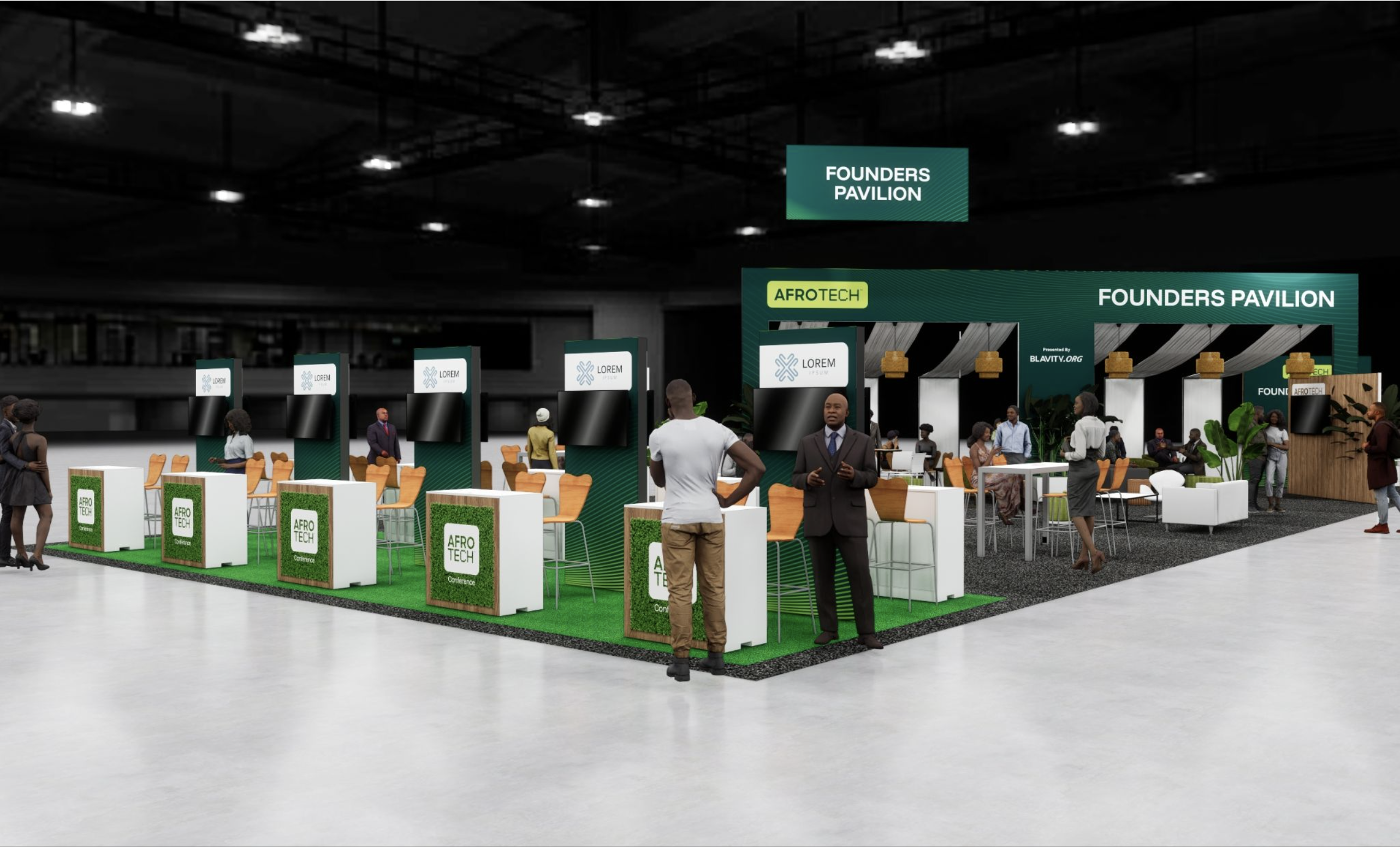 Startup Row booth zone